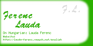 ferenc lauda business card